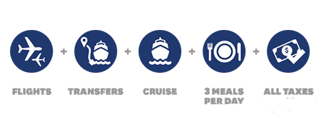 FLIGHTS | TRANSFERS | CRUISE | ALL TAXES