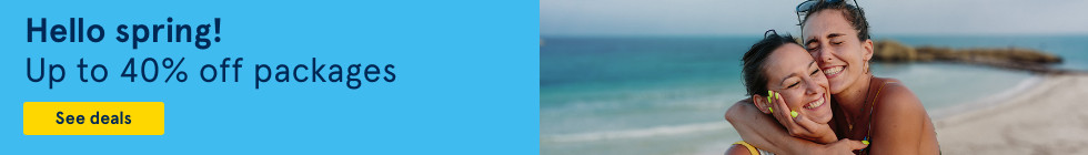 Hello spring! Up to 40% off packages. See deals.