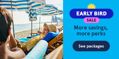 Early bird Sale! More savings more perks. See packages.