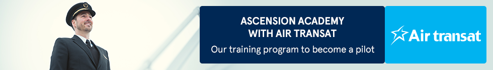 Académie Ascension avec Air Transat. Notre programme de formation de pilotes. Air Transat.