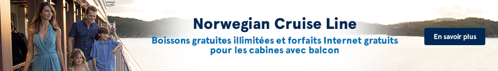 Norwegian Cruise Line. Boissons gratuites illimitées et forfaits Internet gratuits pour les cabines avec balcon. En savoir plus.
