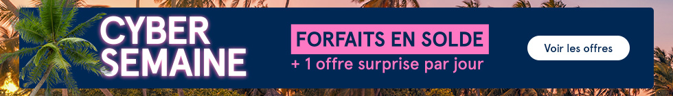 Cyber Semaine. Forfaits en soldes et une offre surprise par jour. Voir les offres.