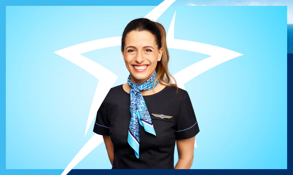 Giuliana, Flight attendant